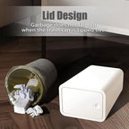 TIPGO Bathroom Trash Can with Lid, 10 Liter/ 2.6 Gallon Slim Garbage Can, Small Trash Bin Waste Basket with Pop-Up Lid for Kitchen, Bedroom, Living Room, Office (2 Pack, White)