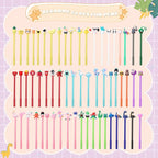 BESARME 60 PCS Cartoon Fun Pens for Adults, Cute Pens Bulk Gel Pen Prizes Classroom Rewards School Office Home Birthday Valentine's Day Classroom Gift Exchange Party Favors Goodie Bag Stuffers