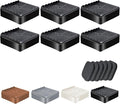 shouwuhho Furniture Risers, 6 Pack Bed Risers with Non-Slip Grip and Heavy Duty Support, 1 Inch 2 Inch 3 Inch 4 Inch Height Lift for Couch, Sofa, Table, Desk, Chair, Refrigerator - Black, 1 Inch