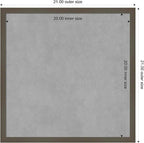 Amanti Art Grey Framed Magnetic Board 21x21 Medium Vision Board for use with Magnets, 100% Metal Sheet to Display Items as Office Decor or for Home Organization in mudroom, Kitchen or Kids Room