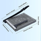 LSINBIU Guillotine Paper Cutter, 12" Cut Length Paper Trimmer with Sharp Blade and Metal Base, 12 Sheets Capacity with Safety Guard, Precision paper slicer for Cutting Paper, Card,Photos,Vinyl