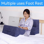 OpyTikar Foot Rest for Under Desk at Work.Multifunctional 3-Tier Foot Stool,with Washable Footrest.for Under Desk,Office Chair Gaming Chair & Sofa,Leg Elevation Pillow,Supports Posture (Dark Blue)