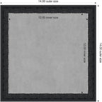 Amanti Art Black Framed Magnetic Board 14x14 X-Small Vision Board for use with Magnets, 100% Metal Sheet to Display Items as Office Decor or for Home Organization in mudroom, Kitchen or Kids Room