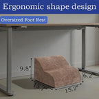 OpyTikar Foot Rest for Under Desk at Work.Multifunctional 3-Tier Foot Stool,with Washable Footrest.for Under Desk,Office Chair Gaming Chair & Sofa,Leg Elevation Pillow,Supports Posture-Brown