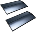 SINKAA Office Sign Holder for Door - Curved Mount Name Plate Holder Frame Display 8 x 4 Inches Set of 2 Sturdy Aluminum with Adhesive Tape, Plastic Film Included