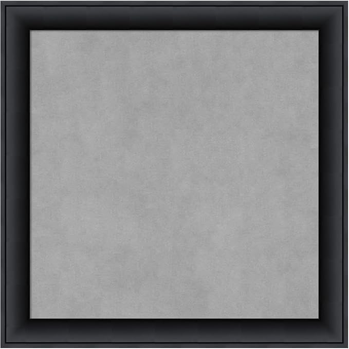 Amanti Art Black Framed Magnetic Board 23x23 Medium Vision Board for use with Magnets, 100% Metal Sheet to Display Items as Office Decor or for Home Organization in mudroom, Kitchen or Kids Room