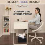 COMFelicify Foot Rest for Under Desk at Work, Ergonomic Under Desk Footrest with Washable Cover, Memory Foam Foot Stool for Office Chair & Gaming Chair, Back & Hip Pain Relief, Black