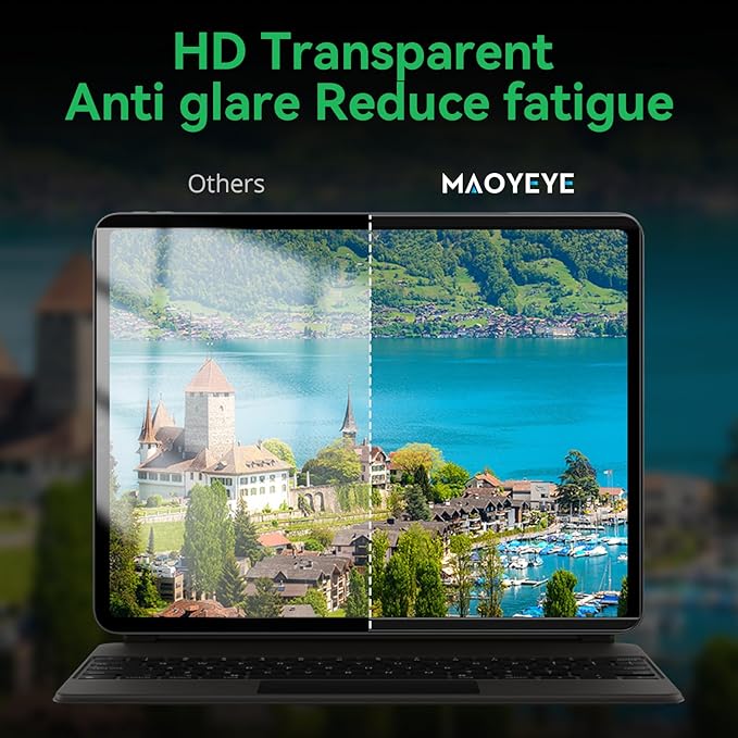 Magnetic Privacy Screen Protector Compatible with iPad Pro 12.9” 2018-2022 (6th/5th/4th/3rd Gen), Easy Install Shield Anti Glare Blue Light Spy Filter, Bubble-Free film Black Security Guard