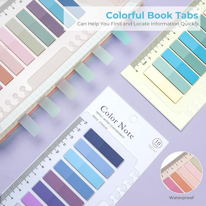 Nicpro 62 PCS Aesthetic Book Annotation Kit with Case, Book Annotation Supplies with No Bleed Highlighters, Pens, Markers and 1200PCS Transparent Sticky Notes, Index Tabs for Bible Study Supplies