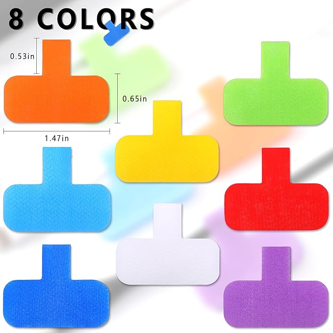 50 Pieces Cable Labels Multi Color Cord Wire Labels, Cable Tags and Wire Tags for Management and Classify for Electronics, Computers and More(Classic Style)