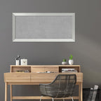 Amanti Art Silver Framed Magnetic Board 24x52 Oversize Vision Board for use with Magnets, 100% Metal Sheet to Display Items as Office Decor or for Home Organization in mudroom, Kitchen or Kids Room