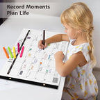 2026 Desk Calendar, Large Desk Calendar 22" x 17" (Jan 2026 - Jun 2027) Monthly Desktop Wall Planner for Family Teacher School Office Supplies, Black-White