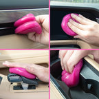 ASFSKY Reusable Cleaning Gel for Car Interior, Keyboard & Home – 5 Pack (90g Each), Sticky Dust & Crumb Remover, No Water Needed, Long-Lasting Dry Cleaner (Rose Red)