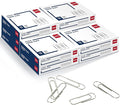 Deli #1 Smooth Paper Clips, 1000 Medium Paper Clips, 10 Boxes of 100 Each, Silver
