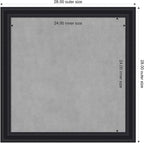Amanti Art Black Framed Magnetic Board 28x28 Medium Vision Board for use with Magnets, 100% Metal Sheet to Display Items as Office Decor or for Home Organization in mudroom, Kitchen or Kids Room