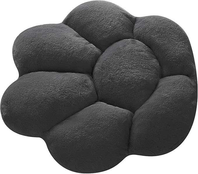 Ditucu Cat Paw Cushion Kawaii Chair Cushions 31.4 x 27.5 inch Cute Stuff Seat Pad Comfy Lazy Sofa Office Floor Pillow for Gaming Chairs Room Decor Black