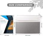 Bagnizer Large 22 Quart Linen Fabric Foldable Storage Bin Cube Organizer Basket with Flip-Top Lid & Handles, Clothes Blanket Box for Home, Office, Closet, Gray & White, 4 Pack 14.6 x 9.5 x 9.5”