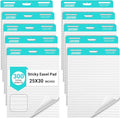 SHARBDA Lined Sticky Easel Pad, 25 * 30 inch,Self-Stick Flip Chart Paper, Super Adhesive & Bleed-Resistant,Micro-Perforated Tear,Classroom Teacher Office Presentation Pads,10 Pads/Pack,300 Sheets