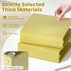 SUNEE 3 Ring Binder 2 Inch 1 Pack, Clear View Binder Three Ring PVC-Free (Fit 8.5x11 Inches) for School or Office Supplies, Yellow