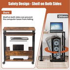 TooCust Height Adjustable Computer Tower Stand, Computer & Machine Carts, PC Tower Stand, Printer Stands with Wheels, 24" W x 12" D x 23"-38" H, Holds Up to 132 lbs (Fits Tower Lower Than 19")