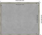 Amanti Art Silver Framed Magnetic Board 42x50 Oversize Vision Board for use with Magnets, 100% Metal Sheet to Display Items as Office Decor or for Home Organization in mudroom, Kitchen or Kids Room