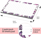 SXboxing Sticky Notes 4X6 Inches, 2 Pack Large Cute Self-Stick Pads, Bright Funny Memo Pads Easy to Stick for Home, Office Purple Butterfly