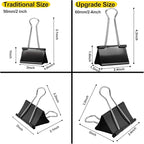 Ufmarine Extra Large Binder Clips 2.4 Inch Length, Jumbo Binder Clips for Office (48 Pcs)