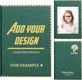 Vebermo Custom A5 Personalized Notebook with Your Logo Text PU Leather Customizable Notebook Daily Journals For Writeing-200 Lined Pages(Green)