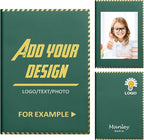 Vebermo Custom A5 Personalized Notebook with Your Logo Text PU Leather Customizable Notebook Daily Journals For Writeing-200 Lined Pages(Green)