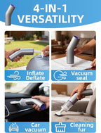 Vogano Cordless Car Vacuum, 4 in 1 Portable Mini Handheld Vacuum Cleaner with 15000pa Suction Power, 2 Suction Modes & Multi-Nozzles for Car Home Office Pet, Silver