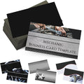 Custom Business Cards Personalized Business Cards for Small Business 300gsm Matte Paper Front & Back Sides Printed 3.5" x 2" - Mechanic Template