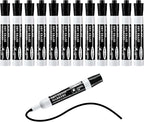 SUQJOY Dry Erase Markers, Chisel Tip Whiteboard Marker, Low Odor Thick Dry Markers, 12 Bulk Black Color Markers for office.