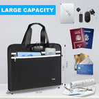 Accordion File Organizer with Lock, Fireproof Expanding File Folders with 13 Pockets Important Document Organizer with Handle & Labels, Portable Document Folder for Letter A4 Files and More