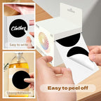 3 Inch Round Color Coding Labels (500 per Roll) - Colored Dot Stickers Round Labels for Inventory, Warehouse, Office Organizing - Black Circle Stickers