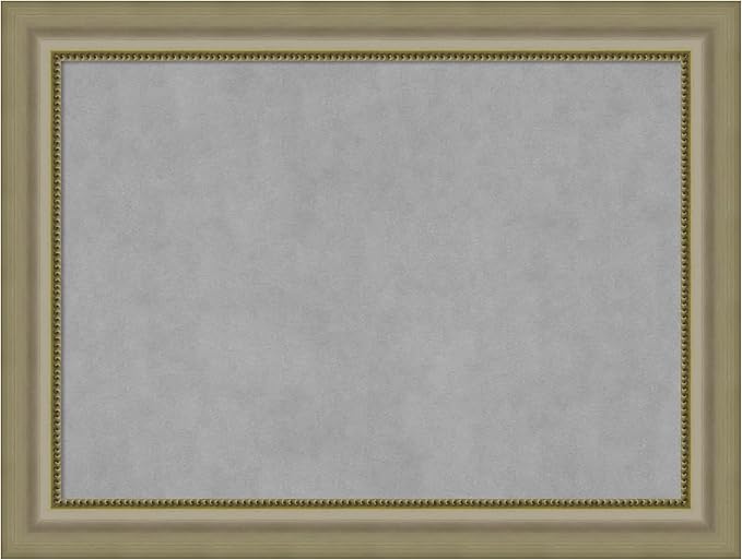 Amanti Art Silver Framed Magnetic Board 25x33 Medium Vision Board for use with Magnets, 100% Metal Sheet to Display Items as Office Decor or for Home Organization in mudroom, Kitchen or Kids Room
