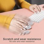 DAWNTREES Desk Mat Protector,PU Leather Desk Pad,Non Slip, Large Mouse Pad and Keyboard Mat, Waterproof Writing Pad for Office and Home (Pink,35.5''x16.9'')