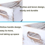 CFYACFY Mail Organizer Countertop Mail and Key Holder for Desk Mail Basket Letter Organizer Caddy Dorm Organizer Rustic Home Decor Mailbox White 5.5*5.5*11.4 Inch