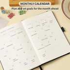 Crein Lynh 2025-2027 Premium Planner, Weekly & Monthly Calendar Planner with Budget & Goal Setting, January 2025 – December 2027, Tabs, Inner Pocket, Daily Journal Organizer for Women, A5, Black