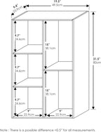 Furinno LUDER Book Shelf, 5-Cube Bookshelf, Reversible Bookcase, 9.4 x 19.5 x 31.5, for Living Room, Bedroom, Home Office, White/Green