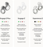 Loop Engage 2 Plus Ear Plugs – Everyday Noise Relief with Clear Speech for Social Gatherings, Work, Conversation, Parenting & Noise Sensitivity – 16 dB Noise Reduction + Mute for Extra Coverage, Dusk