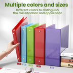 SUNEE 3 Ring Binder 1.5 Inch 1 Pack, Clear View Binder Three Ring PVC-Free (Fit 8.5x11 Inches) for School or Office Supplies, Tender Green