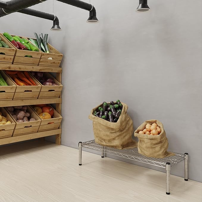 Regal Altair 14''W x 36''L x 8''H Chrome Plated Wire Dunnage Rack | Off The Floor Storage