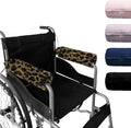 SPRING SEAON Wheelchair Armrest Covers 2 Pack Soft Memory Foam Wheelchair armrest Pads Wicking Washable for Office Transport Chair (Khaki Leopard Print)