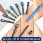 720 pcs 0.7 mm Lead Refills, Mechanical Pencil Lead HB, Break Resistant Pencil Refills, Black, 24 Tubes, 30 Pieces per Tube