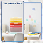 EASEPRES Desk File Organizer Mesh 6-Tier, Hanging Wall Mount Document Organization Stand, Desktop Vertical Mail Paper Folder Holder Rack with Bottom Tray for Office Home Cubicle Countertop, White