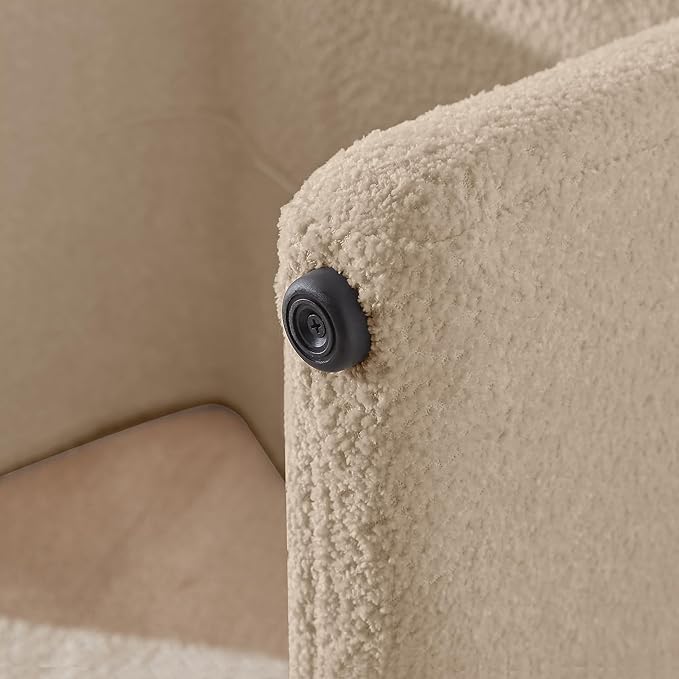 VANOMi Small Footstool Ottoman, Multi-Functional Modern Foot Stool, Sofa Footrest Extra Seating for Living Room, Entryway, Hallways and Bedrooms, Small, Camel