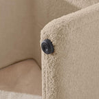 VANOMi Small Footstool Ottoman, Multi-Functional Modern Foot Stool, Sofa Footrest Extra Seating for Living Room, Entryway, Hallways and Bedrooms, Small, Camel