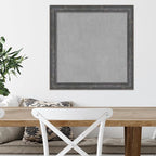 Amanti Art Grey Framed Magnetic Board 23x23 Medium Vision Board for use with Magnets, 100% Metal Sheet to Display Items as Office Decor or for Home Organization in mudroom, Kitchen or Kids Room