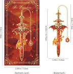 8pcs Fantasy Sword Bookmarks for Books, Journals, Planners - Cool Metal Book Markers for Reading Women & Men, Unique Book Marks Gifts for Book Lovers, Reading Accessories for Students & Adults & Kids