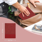 TSFPapier Lined Journal Notebook for Work College Ruled Note Book 5.79"x8.27" A5 PU Leather Daily Journaling 216 Pages for Women Men Writing Home School Supplies Business (Red)